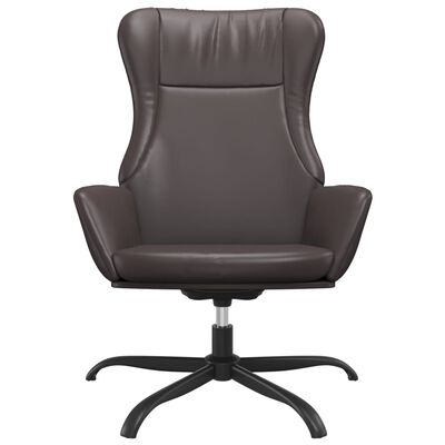 vidaXL Poilsio kėdė, rudos spalvos, dirbtinė oda