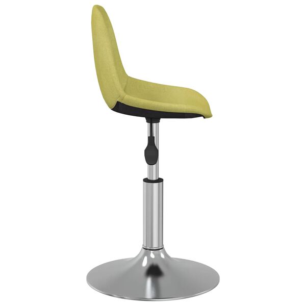 vidaXL Pasukamos valgomojo kėdės, 4vnt., žalios, audinys