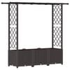 vidaXL Pakeltas lovas su trelėmis ir stogu Ruda 162,5 x 40 x 136 cm PP