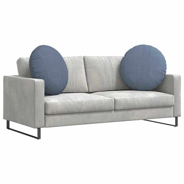 vidaXL Sėdynių pagalvėlės 2 pcs Mėlyna Ø 60 cm Kordūrinis audinys