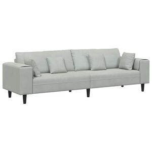 vidaXL Sofa &Scaron;viesiai pilka 250 x 77 x 76 cm Aksomas