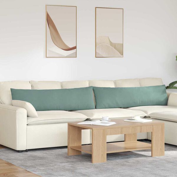 vidaXL Sofa Pagalvės 2 pcs Jūrinė žalia 145 x 40 cm Kordūrinis audinys