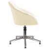 vidaXL Pasukamos valgomojo kėdės, 2vnt., kreminės spalvos, audinys