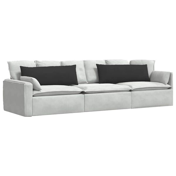 vidaXL Sofa Pagalvės 2 pcs Juoda 120 x 40 cm audinys
