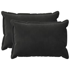 vidaXL Pagalvėlė su pagalve HOUTEN 2 vnt. Juoda Aksomas