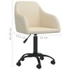 vidaXL Pasukamos valgomojo kėdės, 6vnt., kreminės spalvos, aksomas