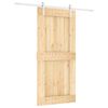 vidaXL Slankios durys Natūrali ir Balta 95 x 210 cm