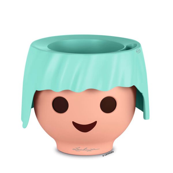 LECHUZA Stalo vazonas OJO ALL-IN-ONE, jūros žalios spalvos