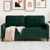 vidaXL Dvivietė sofa, tamsiai žalios spalvos, 140cm, aksomas