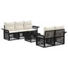 vidaXL Sodo Sofų Rinkinys 6 vnt. Juoda 55 x 55 x 37 cm poliratanas