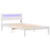 vidaXL Lovos rėmas Balta 90 x 200 cm Kietos pu&scaron;ies mediena