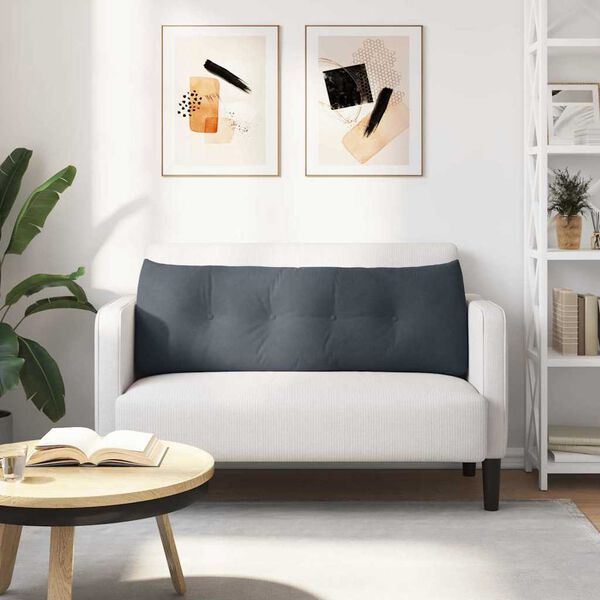 vidaXL Apsaugos Pagalvė Tamsiai pilka 140 x 24 x 50 cm Aksomas