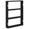 vidaXL Sieninė lentyna, juodos, 43x9x60cm, apdirbta mediena