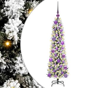 vidaXL Dirbtinė Kalėdų eglutė Balta 120 cm PVC ir Metalas ir Plastikas
