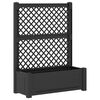 vidaXL Didelis vazonas su treliu Antracito 99,5 x 43 x 133,5 cm PP