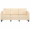 vidaXL Trivietė sofa, kreminės spalvos, 180cm, audinys