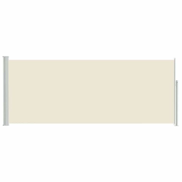 vidaXL I&scaron;traukiama &scaron;oninė pertvara, kreminės spalvos, 120x300cm