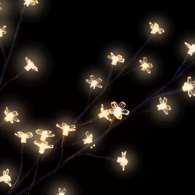 vidaXL Kalėdinis medis su LED lemputėmis, 400cm, su vyšnių žiedais