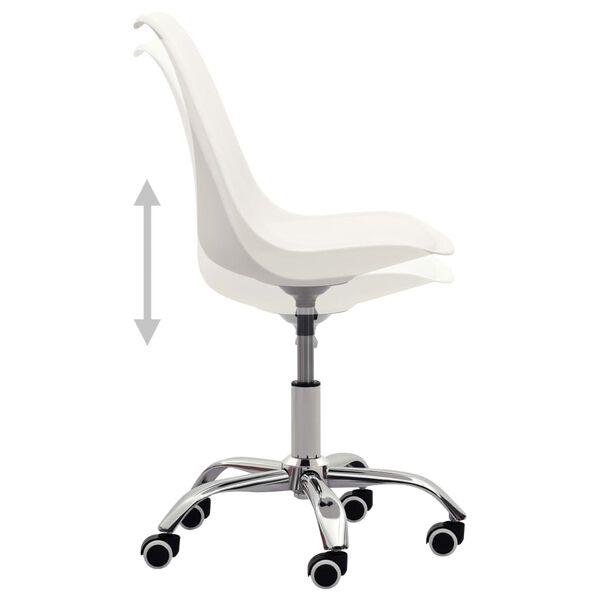 vidaXL Valgomojo kėdė, baltos spalvos, dirbtinė oda (338299)