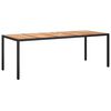 vidaXL Sodo stalas Juoda 250 x 100 x 75 cm poliratanas