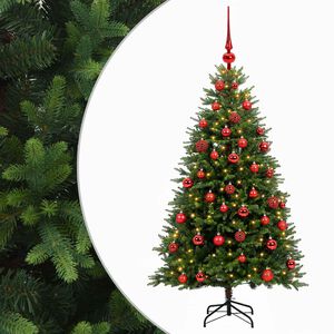 vidaXL Dirbtinė Kalėdų eglutė su burbulais 120 cm 150 LED &Scaron;ilta balta