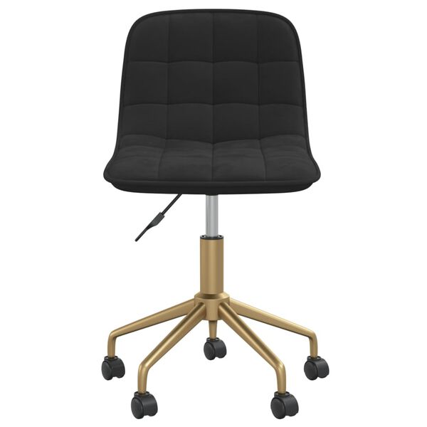 vidaXL Pasukamos valgomojo kėdės, 2vnt., juodos spalvos, aksomas