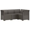 vidaXL 4-vietė Sodo Sofa Rattano I&scaron;vaizda PP &Scaron;viesiai pilka