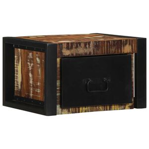 vidaXL Daugiaspalvė lovinė spintelė 40x35x25cm perdirbta medžio masyve