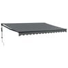 vidaXL Automatinė i&scaron;traukiama markizė, antracito spalvos, 4,5x3m