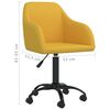vidaXL Pasukama valgomojo kėdė, geltonos spalvos, aksomas (330664)