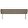 vidaXL Galvūgalis su auselėmis,taupe spalvos,163x23x78/88 cm, audinys