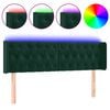 vidaXL Galvūgalis su LED, tamsiai žalias, 147x16x78/88cm, aksomas