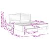 vidaXL Lovos rėmas Sonoma ąžuolas 180 x 200 cm Apdirbta mediena