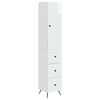 vidaXL Spintelė 2 pcs Itin blizgi balta 34,5 x 34,5 x 90 cm