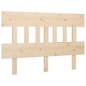 vidaXL Lovos galvūgalis, 143,5x3x81cm, pu&scaron;ies medienos masyvas