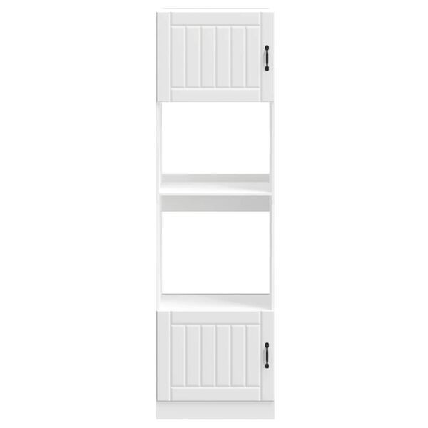 vidaXL Orkaitės spintelės, 2vnt., Lucca, balta, apdirbta mediena