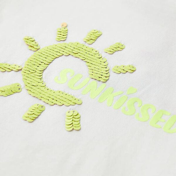 Vaikiški marškinėliai, ekru spalvos, 140 dydžio