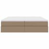 vidaXL Lova su daiktų laikymo vieta ir čiužiniu Kapučino 180 x 200 cm