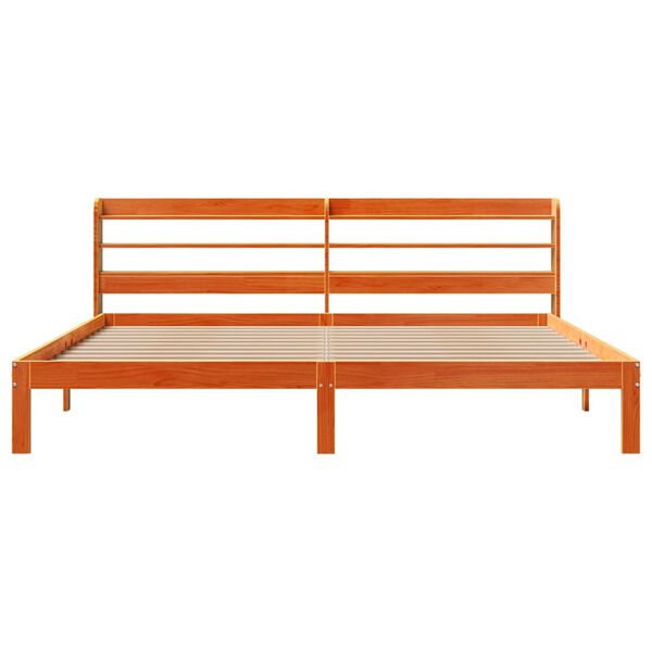 vidaXL Lovos rėmas be čiužinio, va&scaron;ko rudas, 180x200cm, pu&scaron;ies masyvas