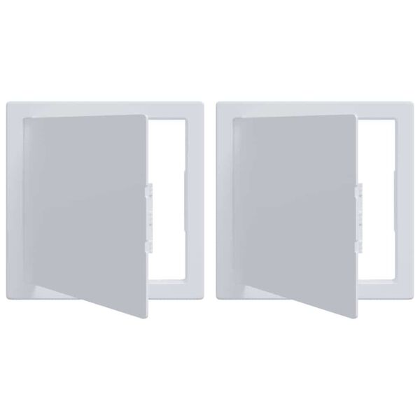 vidaXL Prieigos panelės 2 pcs Balta 20 x 20 cm ABS plastikas