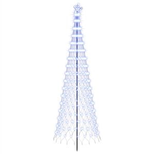 vidaXL LED Kalėdų medis EKENAS 300 cm 350 LED Mėlyna Geležis Juoda