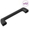 vidaXL Rankena 12 vnt. Juoda 380 x 34 x 85 mm Aliuminis ir PP