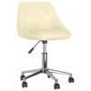 vidaXL Pasukamos valgomojo kėdės, 4vnt., kreminės, dirbtinė oda