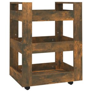 vidaXL Virtuvės vežimėlis, dūminio ąžuolo, 60x45x80cm, mediena