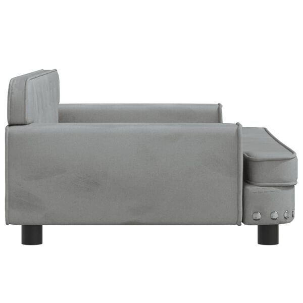vidaXL Vaiki&scaron;ka sofa, &scaron;viesiai pilkos spalvos, 90x53x30cm, aksomas
