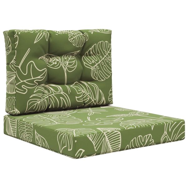 vidaXL Lauko sofa pagalvėlė 2 pcs Lapų dizainas Poliesteris