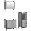 vidaXL Vonios spintos komplektas 3 vnt. Pilka Sonoma 40 x 36 x 99,5 cm