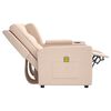 vidaXL Dvivietis atlošiamas masažinis krėslas, kreminis