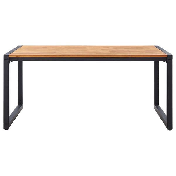 vidaXL Sodo valgomojo baldų komplektas, 5 dalių, rudos spalvos