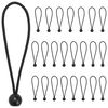 vidaXL Bungee virvės su kamuoliukais 24 vnt. Juoda 4 mm x 22 cm